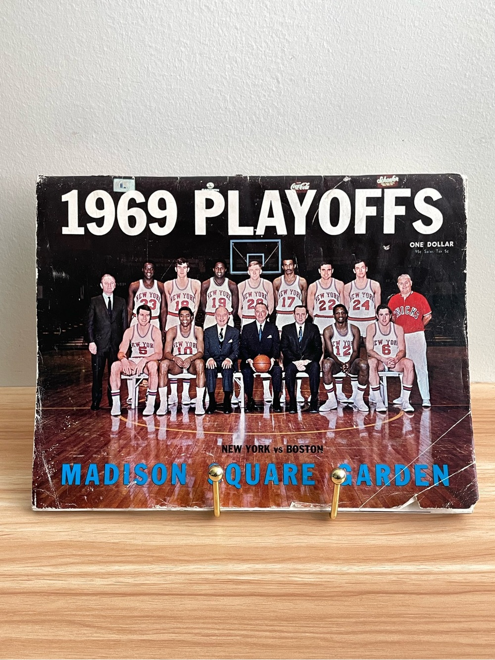 1969 NBA Playoffs Basketball Program, New York Knicks vs Boston Celtics